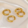 Wholesale Women's Stainless Steel Geometric Earrings With 18K Gold Plated Electroplating