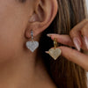 Wholesale Women's Stainless Steel Geometric Earrings With Love Design And Electroplating Process Light Luxury High End Non Fading Jewelry