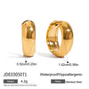 Wholesale Women's Stainless Steel Geometric Earrings With Square White Diamond Electroplated In 18K Gold Quiet And Elegant Classic Style