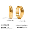 Wholesale Women's Stainless Steel Geometric Earrings With Square White Diamond Electroplated In 18K Gold Quiet And Elegant Classic Style