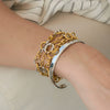 Wholesale Women's Stainless Steel Geometric Electroplated Bracelet Highend Jewelry