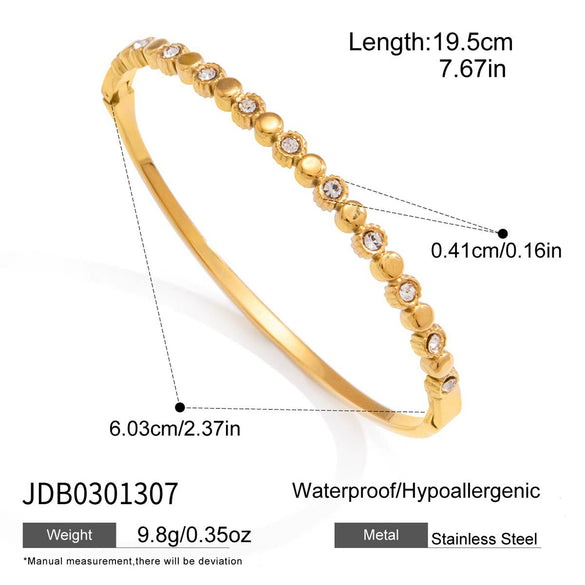 Wholesale Women's Stainless Steel Geometric Electroplated Bracelet Highend Jewelry