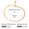 Wholesale Women's Stainless Steel Geometric Electroplated Claw Chain Personality Bracelet Jewelry