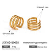 Wholesale Women's Stainless Steel Geometric Electroplated Ear Bone Clip Without Ear Hole Earrings