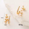 Wholesale Women's Stainless Steel Geometric Electroplated Earrings Light Luxury Elegant Niche Design