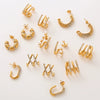Wholesale Women's Stainless Steel Geometric Electroplated Earrings Light Luxury Elegant Niche Design