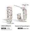 Wholesale Women's Stainless Steel Geometric Electroplated Earrings Retro Light Luxury Style