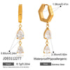 Wholesale Women's Stainless Steel Geometric Electroplated Earrings