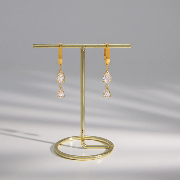 Wholesale Women's Stainless Steel Geometric Electroplated Earrings