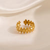 Wholesale Women's Stainless Steel Geometric Electroplating Ring