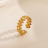 Wholesale Women's Stainless Steel Geometric Electroplating Ring