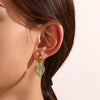 Wholesale Women's Stainless Steel Geometric Electroplating Tree Of Life Fashion Retro Earrings