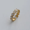 Wholesale Women's Stainless Steel Geometric Enamel 18K Plated Niche Style Open Ring