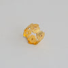 Wholesale Women's Stainless Steel Geometric Enamel 18K Plated Niche Style Open Ring