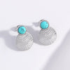 Wholesale Women's Stainless Steel Geometric Exaggerated Metal Earrings With Electroplating
