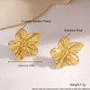 Wholesale Women's Stainless Steel Geometric Exaggerated Metal Earrings With Electroplating