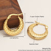Wholesale Women's Stainless Steel Geometric Exaggerated Metal Earrings With Electroplating