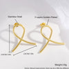 Wholesale Women's Stainless Steel Geometric Exaggerated Metal Earrings With Electroplating