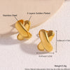 Wholesale Women's Stainless Steel Geometric Exaggerated Metal Earrings With Electroplating