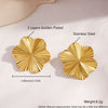 Wholesale Women's Stainless Steel Geometric Exaggerated Metal Earrings With Electroplating