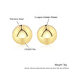 Wholesale Women's Stainless Steel Geometric Exaggerated Metal Earrings With Electroplating