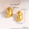 Wholesale Women's Stainless Steel Geometric Exaggerated Metal Earrings With Electroplating
