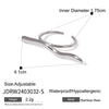 Wholesale Women's Stainless Steel Geometric Exaggerated Opening Ring With Electroplating