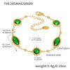 Wholesale Women's 316L Stainless Steel Geometric Faceted Glass Bead Bracelet Electroplated Hand Jewelry