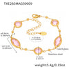 Wholesale Women's 316L Stainless Steel Geometric Faceted Glass Bead Bracelet Electroplated Hand Jewelry