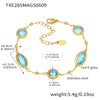 Wholesale Women's 316L Stainless Steel Geometric Faceted Glass Bead Bracelet Electroplated Hand Jewelry