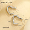 Wholesale Women's Stainless Steel Geometric Fashion Earrings With Electroplating Treatment