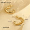 Wholesale Women's Stainless Steel Geometric Fashion Earrings With Electroplating Treatment