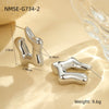 Wholesale Women's Stainless Steel Geometric Fashion Earrings With Electroplating Treatment
