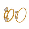 Wholesale Women's 316L Stainless Steel Geometric Fashion Fine Ring Jewelry With Electroplating