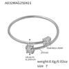 Wholesale Women's 316L Stainless Steel Geometric Fashion Fine Ring Jewelry With Electroplating