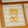 Wholesale Women's Stainless Steel Geometric Fashion Luxury Electroplated Comma Earrings