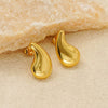 Wholesale Women's Stainless Steel Geometric Fashion Luxury Electroplated Comma Earrings