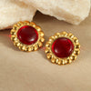 Wholesale Women's Stainless Steel Geometric Fashion Ol Style Electroplated Imitation Agate Earrings