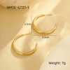 Wholesale Women's Stainless Steel Geometric Fashion Retro Earrings With Electroplating