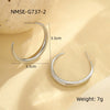 Wholesale Women's Stainless Steel Geometric Fashion Retro Earrings With Electroplating