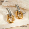 Wholesale Women's Stainless Steel Geometric Fashion Retro Electroplated Earrings