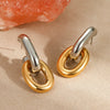 Wholesale Women's Stainless Steel Geometric Fashion Retro Electroplated Earrings