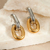 Wholesale Women's Stainless Steel Geometric Fashion Retro Electroplated Earrings