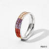Wholesale Women's Stainless Steel Geometric Fashion Ring With Electroplating Treatment