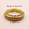 Wholesale Women's Stainless Steel Geometric Fashionable Electroplated Zircon Ring