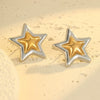 Wholesale Women's Stainless Steel Geometric Fivepointed Star Love Earrings Electroplated Light Luxury Nonfading
