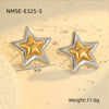 Wholesale Women's Stainless Steel Geometric Fivepointed Star Love Earrings Electroplated Light Luxury Nonfading
