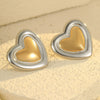 Wholesale Women's Stainless Steel Geometric Fivepointed Star Love Earrings Electroplated Light Luxury Nonfading