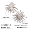 Wholesale Women's Stainless Steel Geometric Flower Exaggerated Smooth Electroplated Earrings