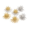 Wholesale Women's Stainless Steel Geometric Flower Exaggerated Smooth Electroplated Earrings